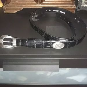 A&M black leather belt
